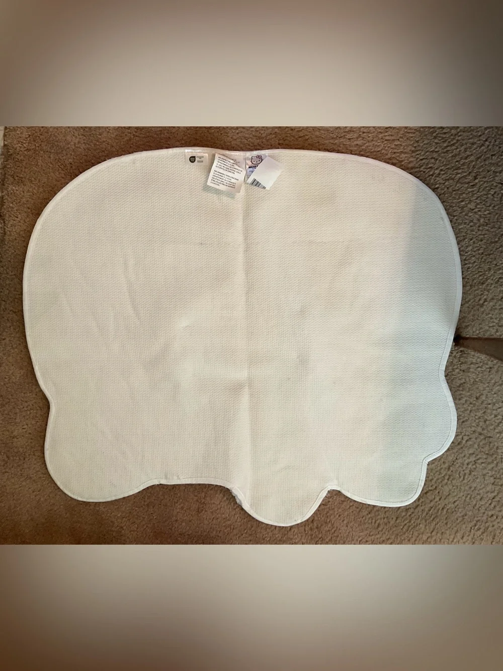 Hello Kitty White Plush Character Bath Mat
